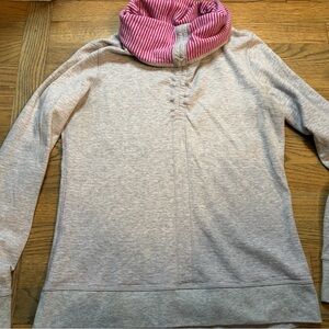🌟 Lululemon Funnel-Neck Heather Gray Pullover – reversible